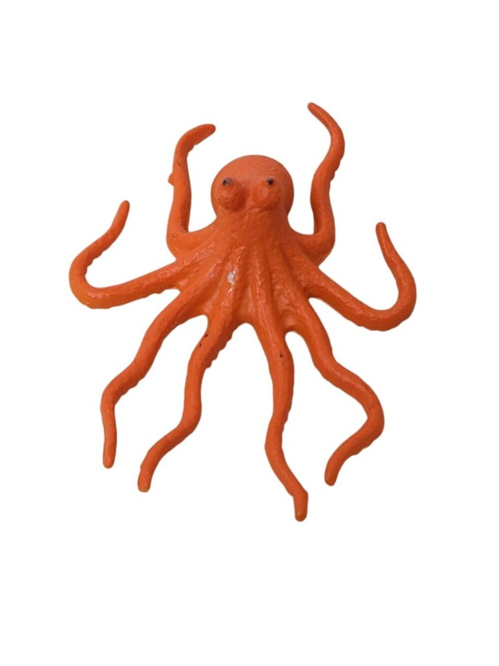 Orange Octopus Sea Creature Toy Figure Ocean Animal Plastic Miniature Loose 2.5"